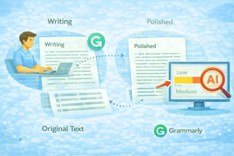 Impact de la réécriture de Grammarly sur les rapports d'IA