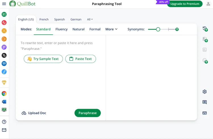 Quillbot Paraphrasing Tool