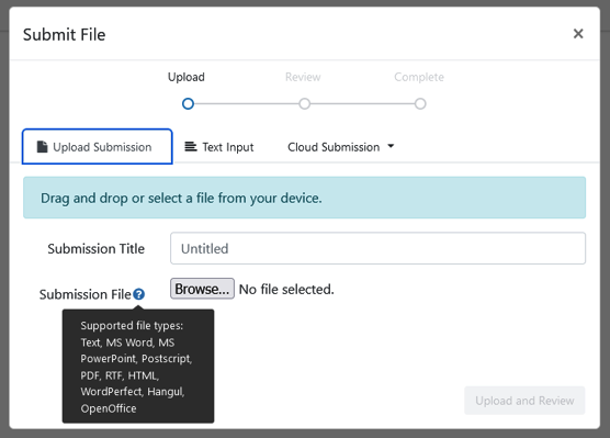 Turnitin Submit File